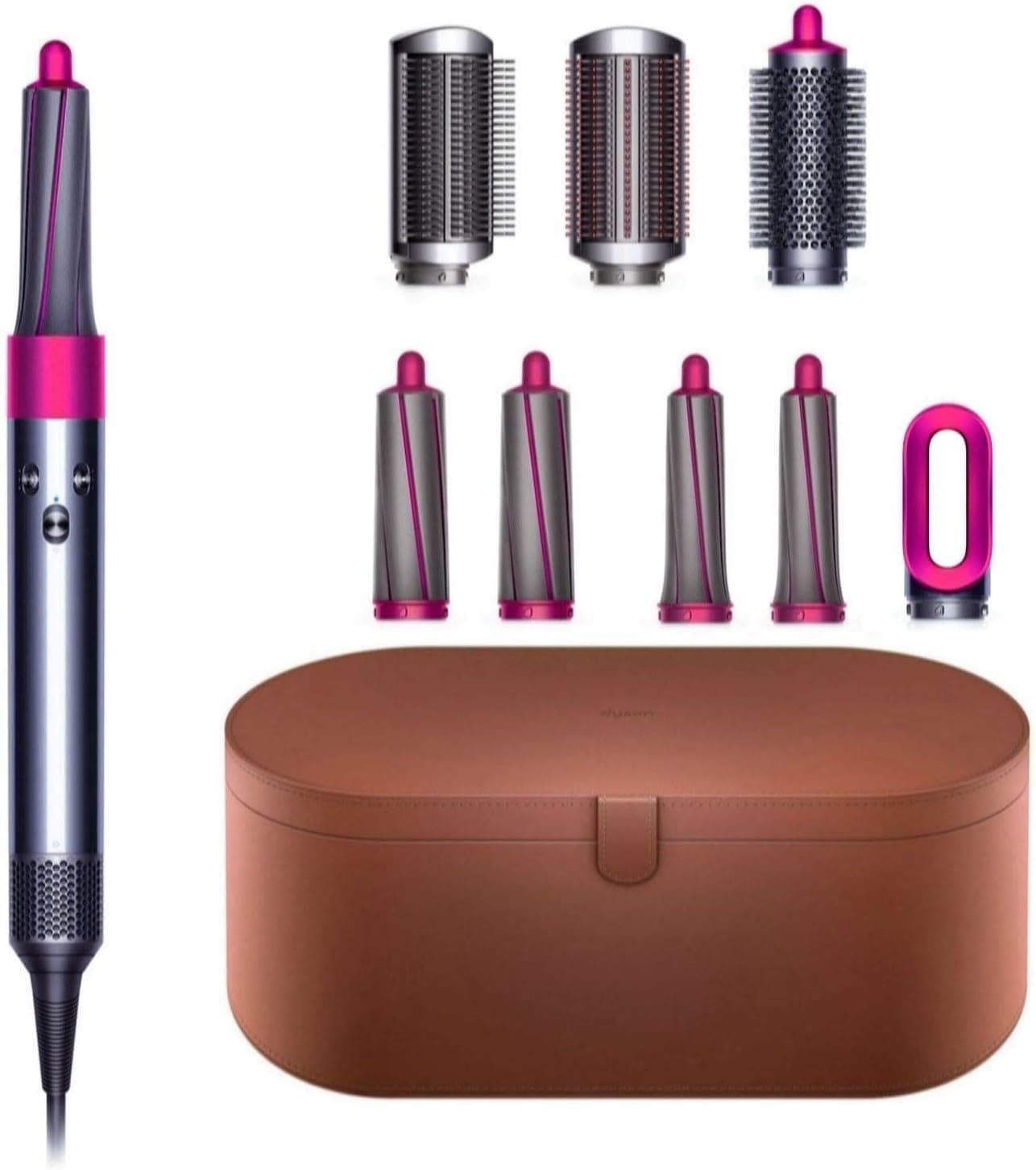 Dyson Airwrap Complete [inkl. 8 Aufsätze: 3x Bürstenaufsatz 4x Lockenstab 1x Trockenaufsatz + Aufbewahrungsbox] fuchsia/anthrazit