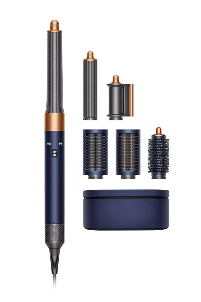 Dyson Airwrap Complete Long [inkl. 6 Aufsätze: Rundbürste Lockenstab 30mm Lockenstab 40mm 2x Stylingaufsatz Trockenaufsatz + Aufbewahrungsbox] nachtblau/kupfer