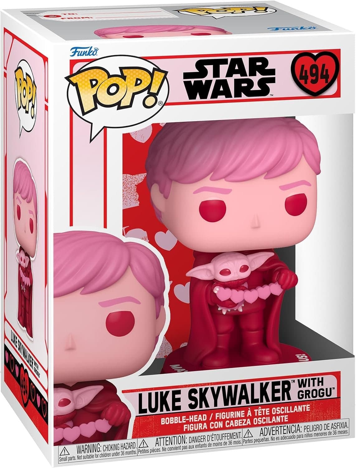 Funko Pop! Valentines 494 - Star Wars: Luke Skywalker with Grogu