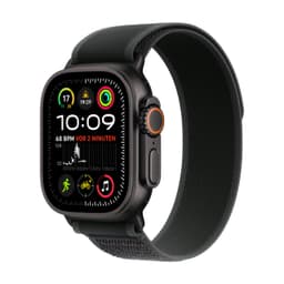 Apple Watch Ultra 2 [GPS + Cellular inkl. Nylon Trail Loop S/M schwarz] Titangehäuse schwarz