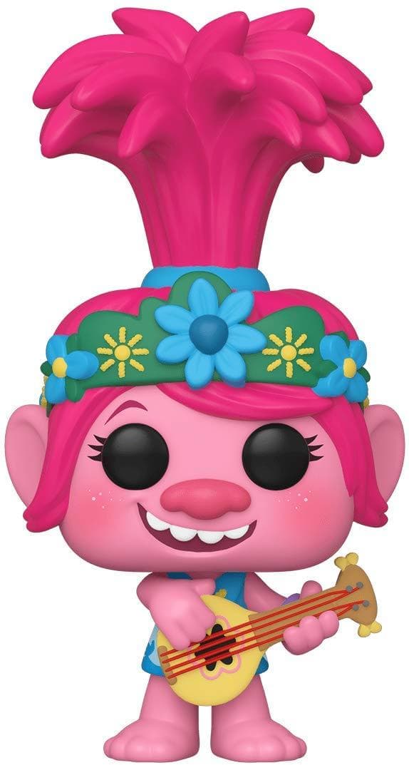 Funko DreamWorks Trolls Pop! ? 47349 World Tour ? Poppy mit Gitarre ? 9 cm Vinyl Figur (UK Exclusive)