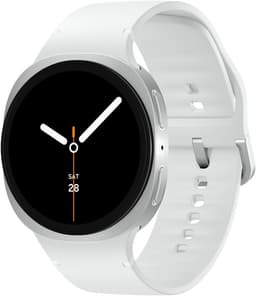 Samsung Galaxy Watch 8 [WiFi + LTE inkl. Sportarmband weiß (S/M)] 40mm Aluminiumgehäuse silber