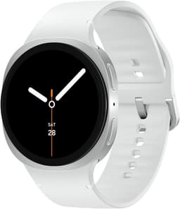 Samsung Galaxy Watch 8 [WiFi + LTE inkl. Sportarmband weiß (M/L)] 44mm Aluminiumgehäuse silber