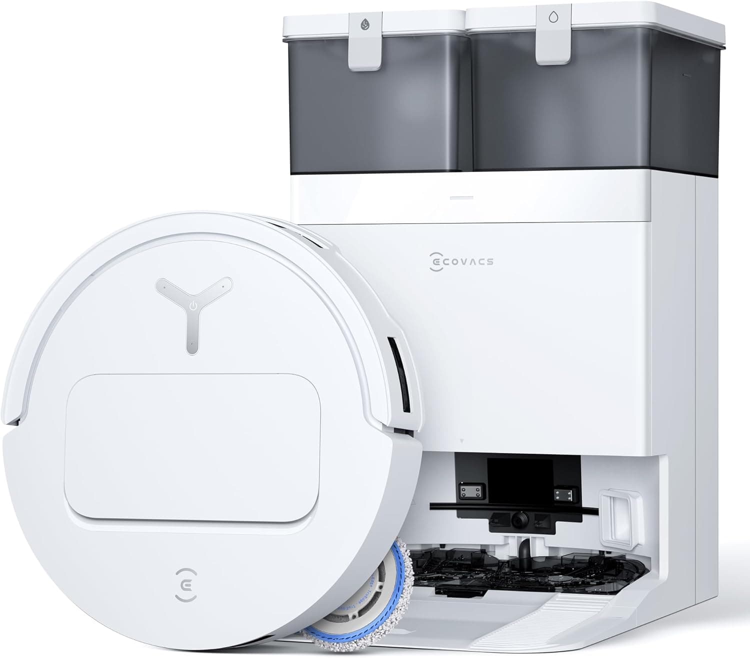 Ecovacs Deebot T50 Pro Omni Gen2 [Saug- & Wischroboter 180 Minuten 260ml + 55ml 21.000Pa inkl. Absaug-/Reinigungsstation] weiß
