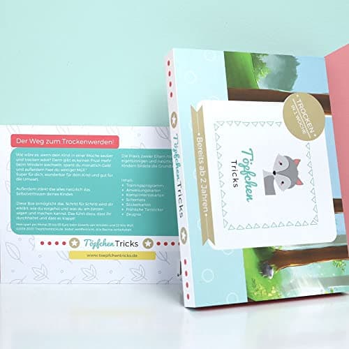 Töpfchen Tricks - Erfolgreiches Töpfchentraining für Kleinkinder - Trockenwerden mit Belohnungssystem 10 doppelseitigen Stickerkarten 120 Stickern und Pipi-Zeugnis - Ihr Kind auf der Toilette/Klo