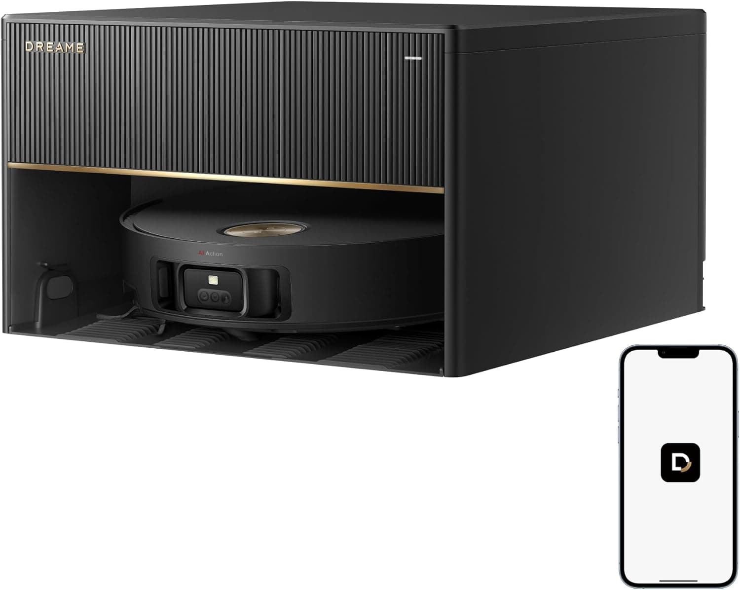 Dreame X50 Master [Saug- & Wischroboter 200 Minuten 395ml + 80ml 20.000 Pa inkl. Reinigungsstation (249cm Einbauversion)] schwarz