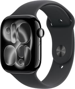Apple Watch Series 11 [GPS inkl. Sportarmband S/M schwarz] 46mm Aluminiumgehäuse diamantschwarz