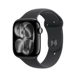 Apple Watch Series 11 [GPS + Cellular inkl. Sportarmband M/L schwarz] 46mm Aluminiumgehäuse diamantschwarz