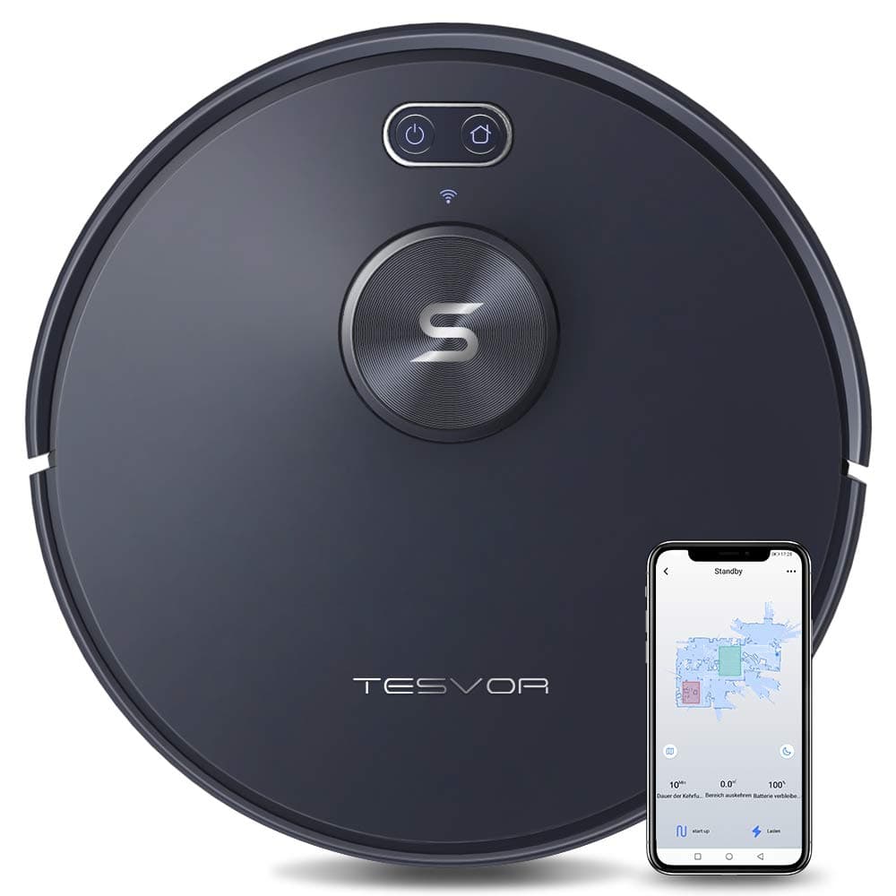 Tesvor S6 Saug-/Wischroboter [120 Minuten 06 Liter Staub 035 Liter Wasser] schwarz