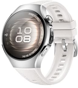 Huawei Watch 5 [inkl. Kautschuk-Armband weiß] 42mm Edelstahlgehäuse silber