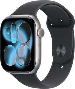 Apple Watch Series 11 [GPS + Cellular inkl. Sportarmband M/L schwarz] 46mm Aluminiumgehäuse space grau
