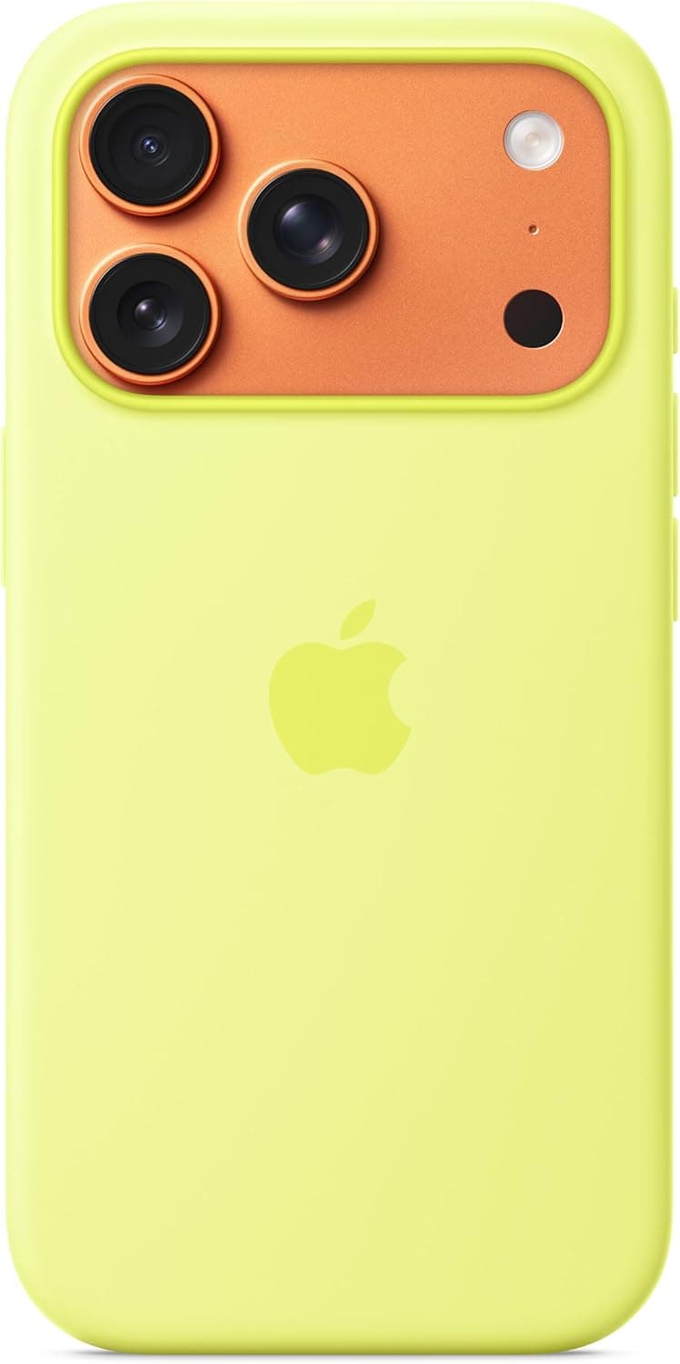 Apple iPhone 17 Pro Silikon Case mit MagSafe neongelb