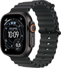 Apple Watch Ultra 3 [GPS + Cellular inkl. Ocean Armband schwarz ] 49mm Titangehäuse schwarz