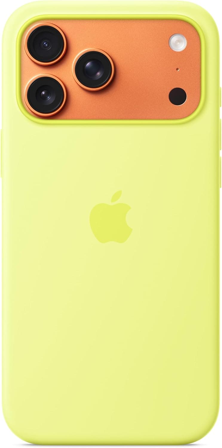 Apple iPhone 17 Pro Max Silikon Case mit MagSafe neongelb