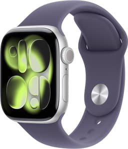 Apple Watch Series 11 [GPS inkl. Sportarmband S/M violett] 42mm Aluminiumgehäuse silber