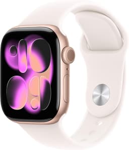 Apple Watch Series 11 [GPS inkl. Sportarmband M/L rosa] 42mm Aluminiumgehäuse rosegold