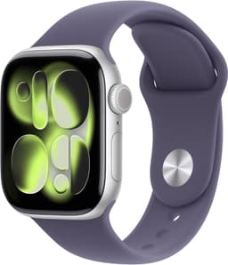 Apple Watch Series 11 [GPS inkl. Sportarmband M/L violett] 42mm Aluminiumgehäuse silber