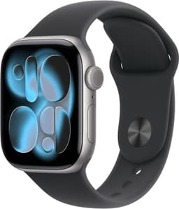 Apple Watch Series 11 [GPS inkl. Sportarmband M/L schwarz] 42mm Aluminiumgehäuse space grau