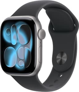 Apple Watch Series 11 [GPS + Cellular inkl. Sportarmband S/M schwarz] 42mm Aluminiumgehäuse space grau