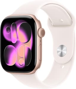 Apple Watch Series 11 [GPS + Cellular inkl. Sportarmband M/L rosa] 46mm Aluminiumgehäuse rosegold