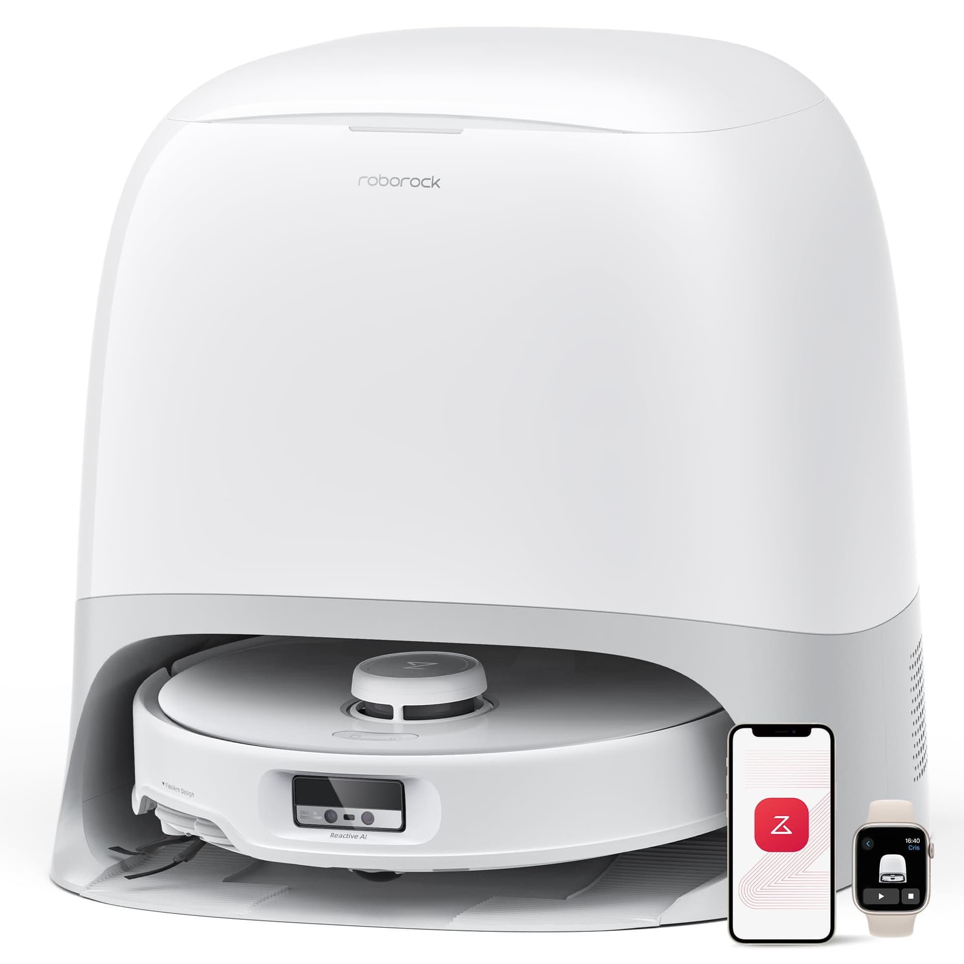 Roborock Qrevo Curv [Saug- & Wischroboter 18.500Pa inkl. Reinigungsstation] weiß