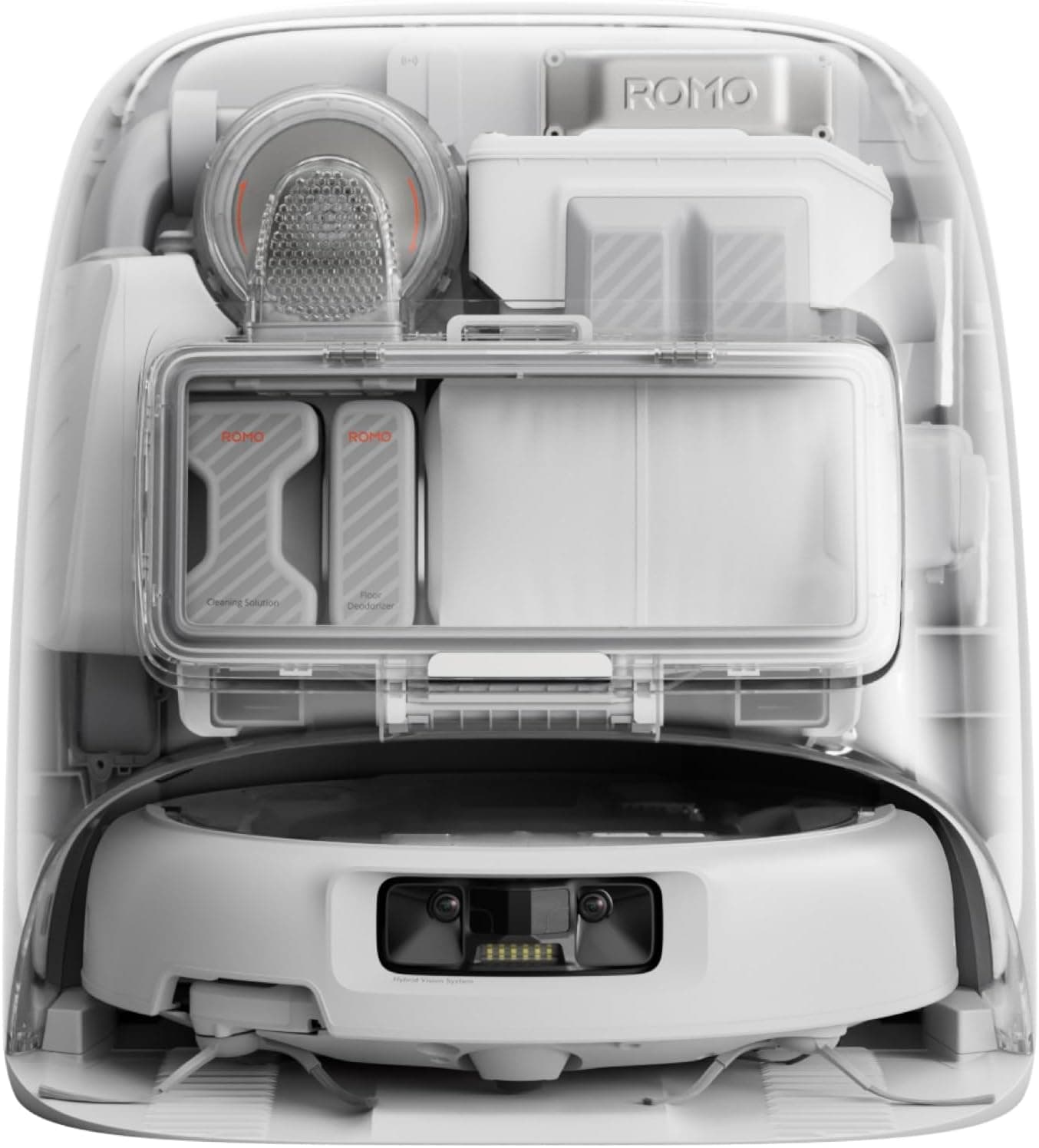 DJI ROMO P Saug-/Wischroboter [inkl. Absaug-/Reinigungsstation 180 Minuten 260ml + 164ml 25.000Pa] weiß/transparent