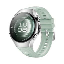 Huawei Watch 5 [inkl. Kautschuk-Armband grün] 42mm Edelstahlgehäuse silber