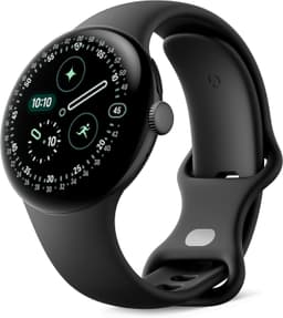 Google Pixel Watch 4 [WiFi only inkl. Kautschuk-Armband obsidian] 41mm Aluminiumgehäuse matte black