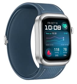 Huawei Watch D2 [inkl.blaues Kunstleder-Armband ] 48mm Aluminiumgehäuse silber