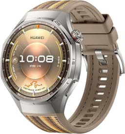 Huawei Watch GT 6 Pro [inkl. Nylonarmband braun] 46mm Titangehäuse silber