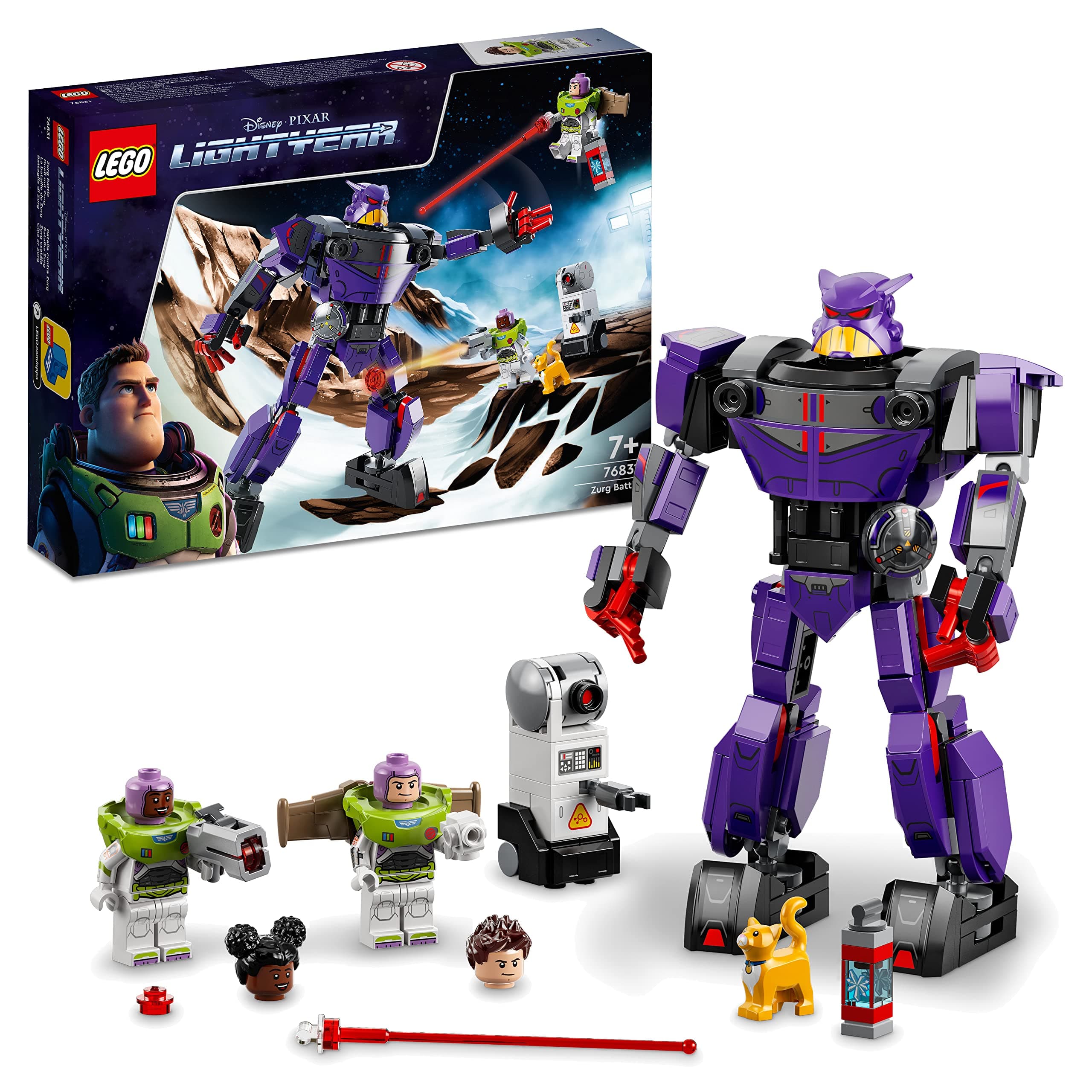 LEGO 76831 Disney and Pixar?s Lightyear Duell mit Zurg Weltraum-Spielzeug zum Bauen ab 7 Jahre mit Mech-Action-Figur und Buzz-Minifigur