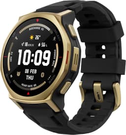 Amazfit T-Rex 3 Pro [inkl. Silikonarmband schwarz] 44mm Titangehäuse gold/schwarz