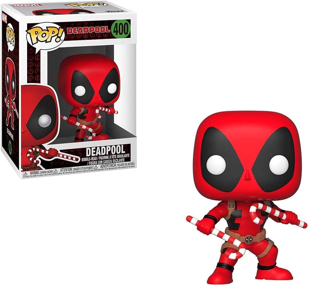 Funko Pop! 400 - Marvel: Holiday Deadpool mit Candy Canes