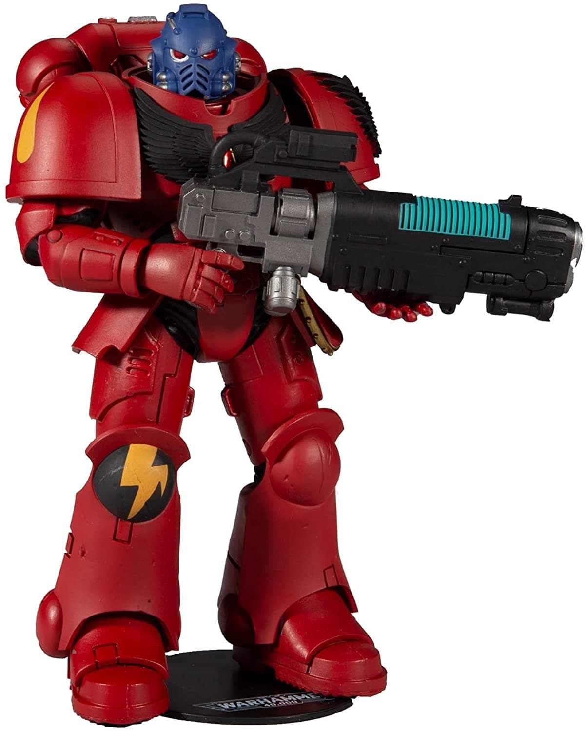 McFarlane Toys Warhammer 40000 Red Blood Angels Hellblaster Actionfigur mit 22 beweglichen Teilen Sammelfigur Warhammer mit Sammlerständer Basis - Ab 12 Jahren