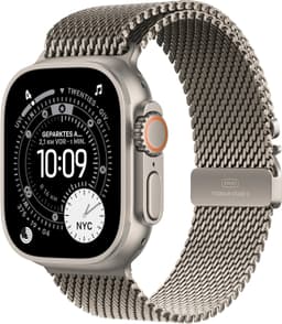 Apple Watch Ultra 3 [GPS + Cellular inkl. Milainaise-Armband L natur] 49mm Titangehäuse natur