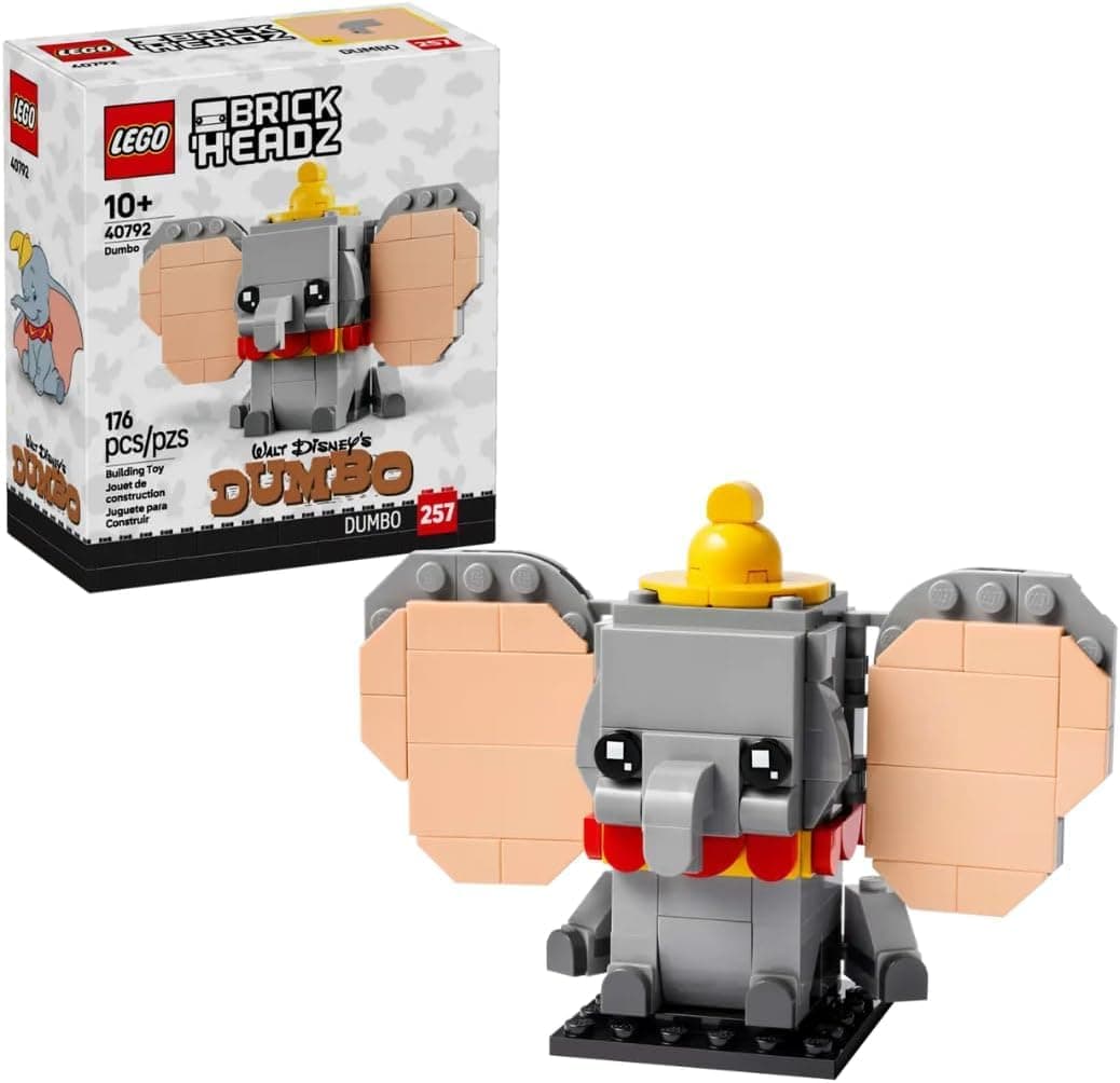 EGO BrickHeadz 40792 Dumbo ? Bauset für Kinder und Sammler ab 10 Jahren 176 Teile ikonische Disney Figur farbenfrohes Modell zum Bauen und Ausstellen