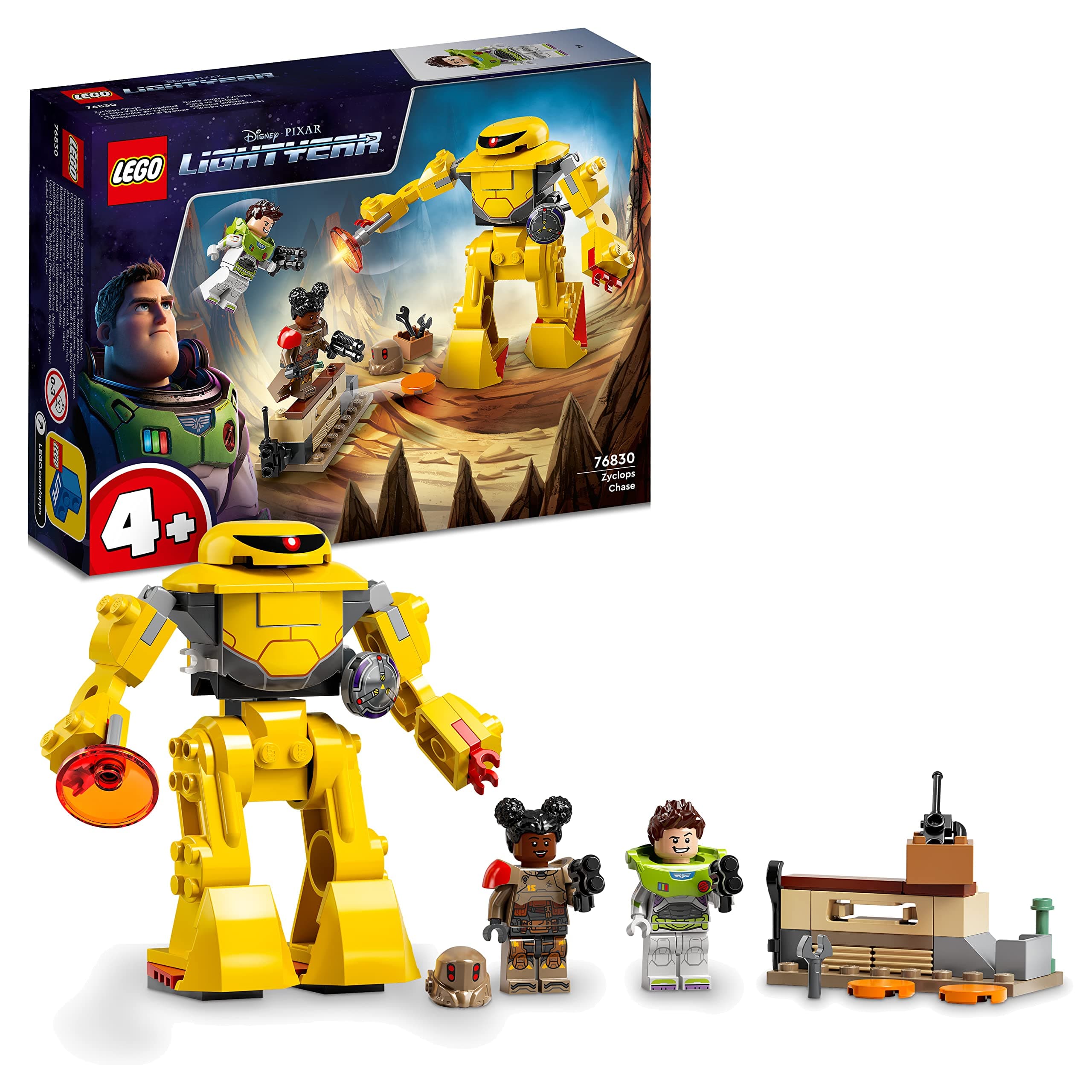 LEGO 76830 Disney and Pixar?s Lightyear Zyclops-Verfolgungsjagd Weltraum-Spielzeug zum Bauen mit Mech-Action-Figur und Buzz Lightyear-Minifigur