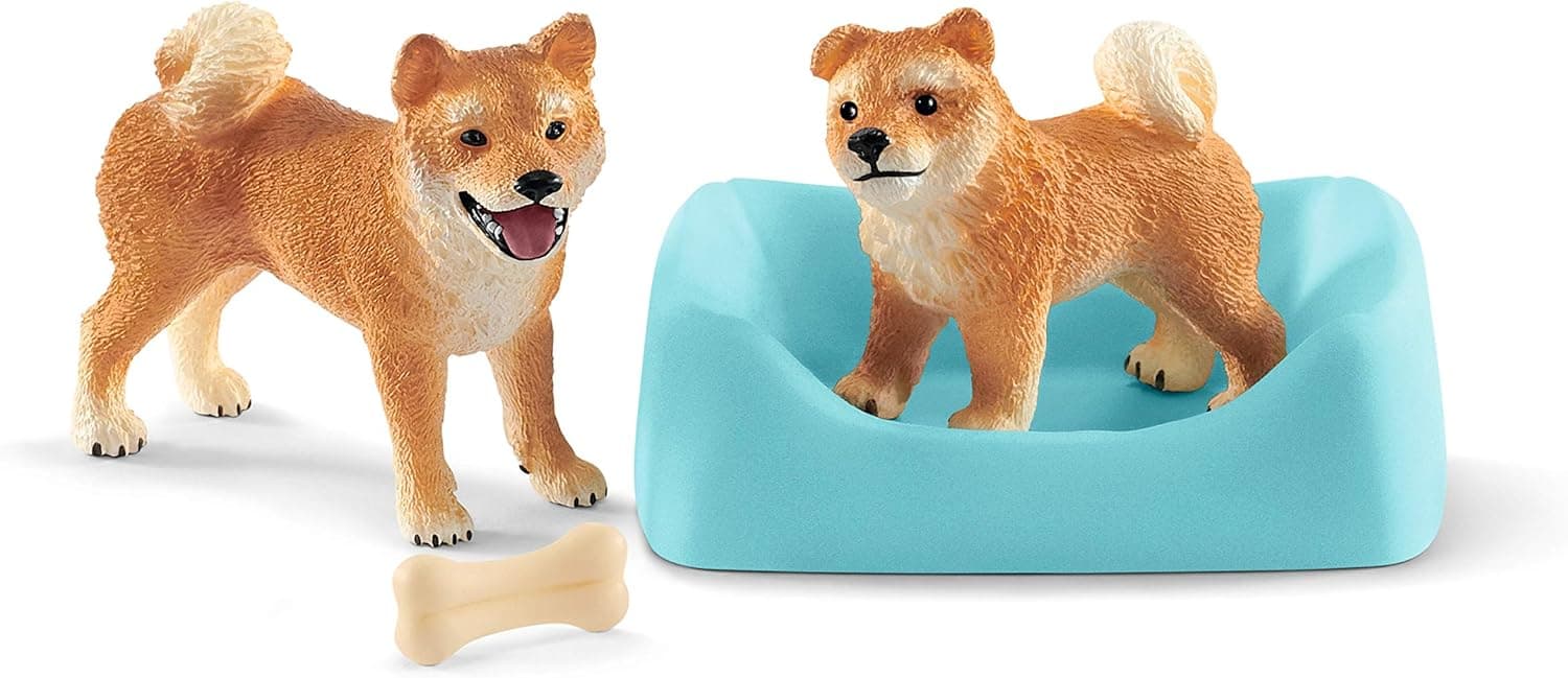 Schleich Farm World 42479 - Shiba Inu Mutter und Welpe