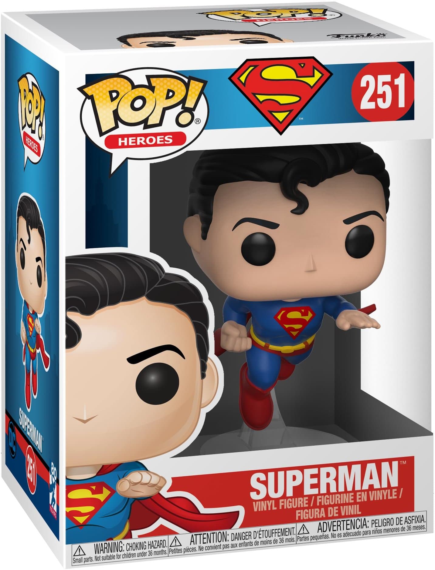 Funko POP! Heroes: Superman - Flying Superman - (80th Anniversary) - DC Comics - Vinyl-Sammelfigur - Geschenkidee - Offizielle Handelswaren - Spielzeug Für Kinder Und Erwachsene - Comic Books Fans