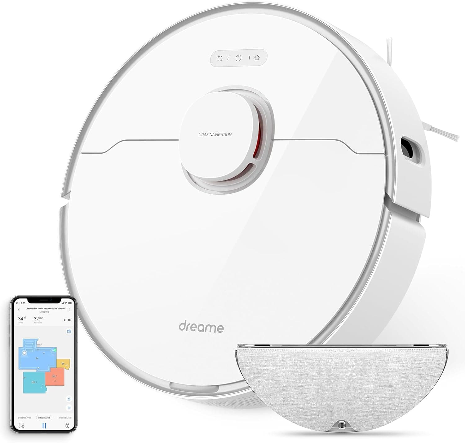 Dreame L10 Pro Saug-/Wischroboter [150 Minuten 027 Liter nass 057 Liter trocken] weiß