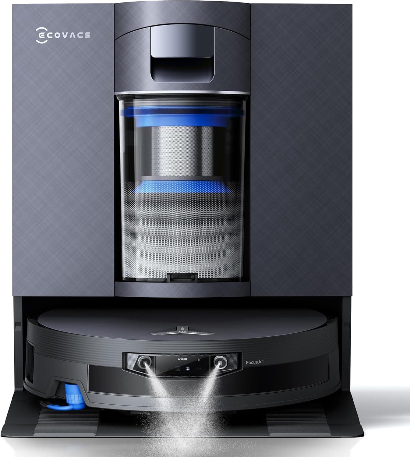 Ecovacs Deebot X12 Omnicyclone [Saug- & Wischroboter 145 Minuten 250ml + 110ml 22.000Pa inkl. Reinigungsstation] schwarz
