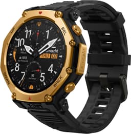 Amazfit T-Rex 3 Pro [inkl. Silikonarmband schwarz] 48mm Titangehäuse gold/schwarz