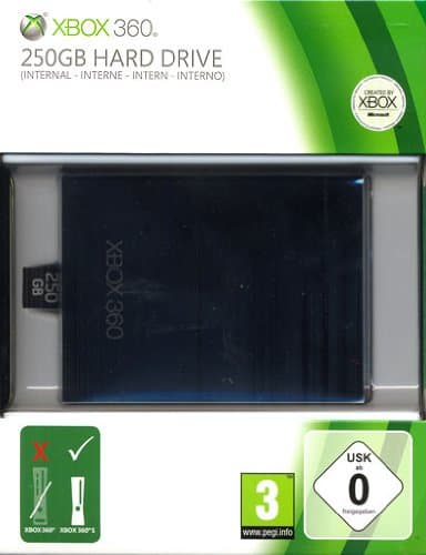 Microsoft Xbox 360 250GB Festplatte [nur für 360 Slim] schwarz
