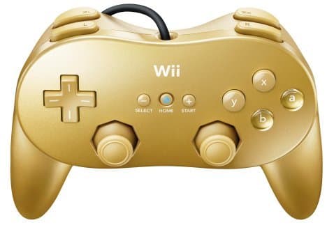 Original Nintendo Wii Classic Controller Pro gold