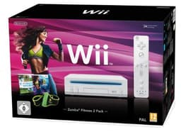 Nintendo Wii Zumba Fitness 2 Pak [inkl. Wii Remote Plus Nunchuk Wii Sports Zumba Fitness 2 mit Hüftgürtel] weiß