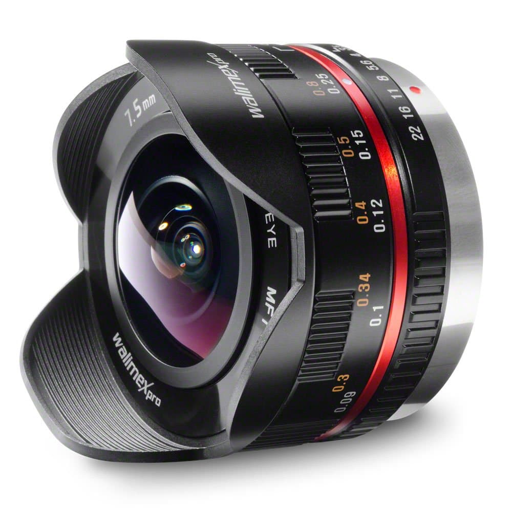Walimex Pro 75mm 1:35 CSC Fish-Eye [für Micro Four Thirds] schwarz