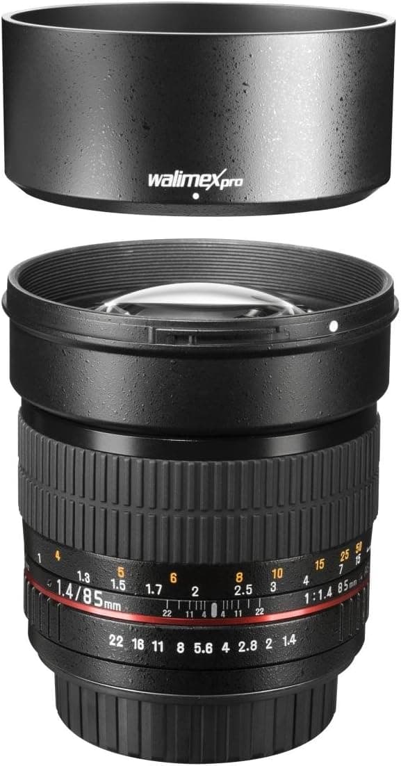 Walimex Pro 85mm 1:14 IF [72mm Filtergewinde für Nikon F] schwarz