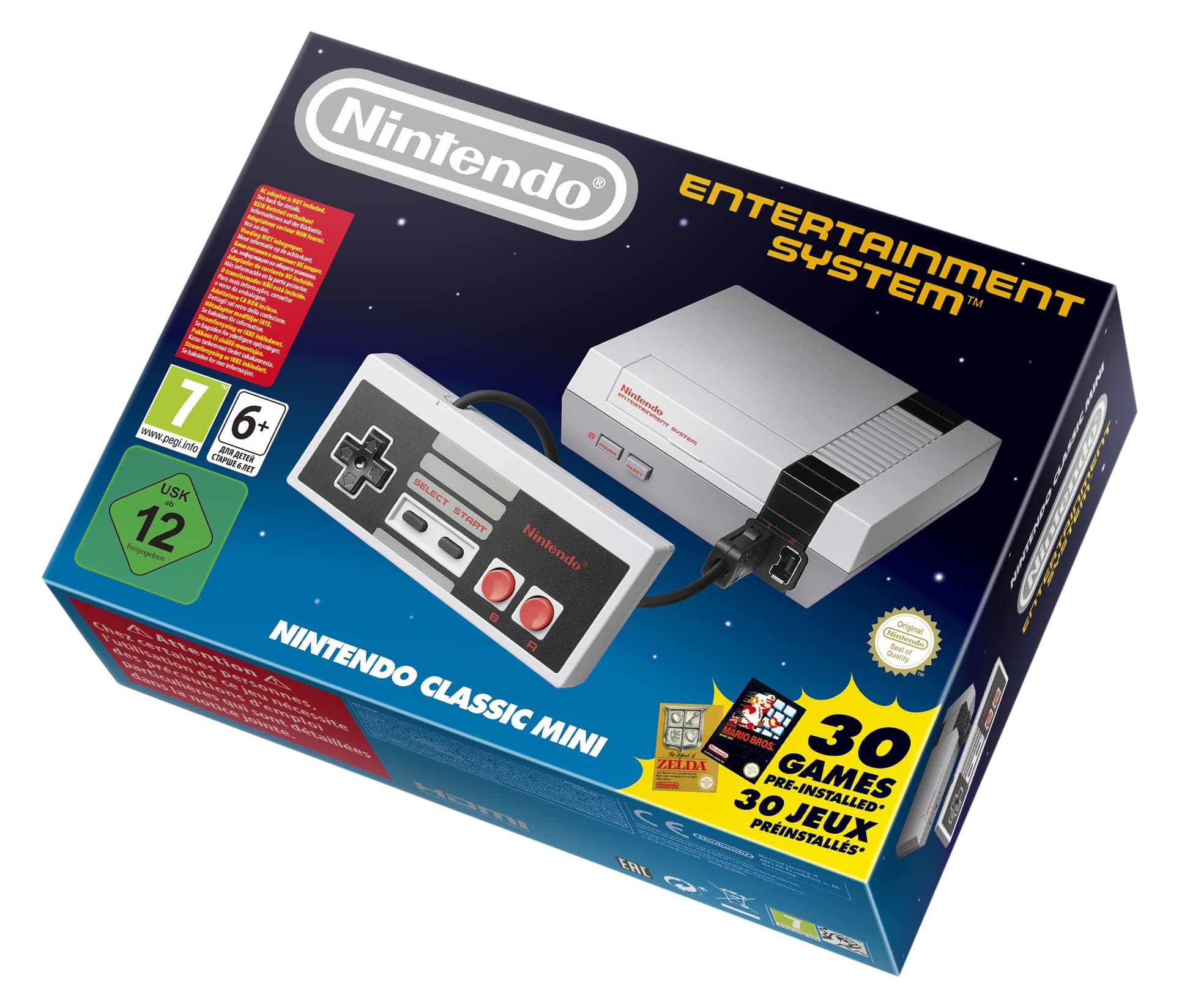 Nintendo Classic Mini: Nintendo Entertainment System [inkl. Controller] grau/schwarz