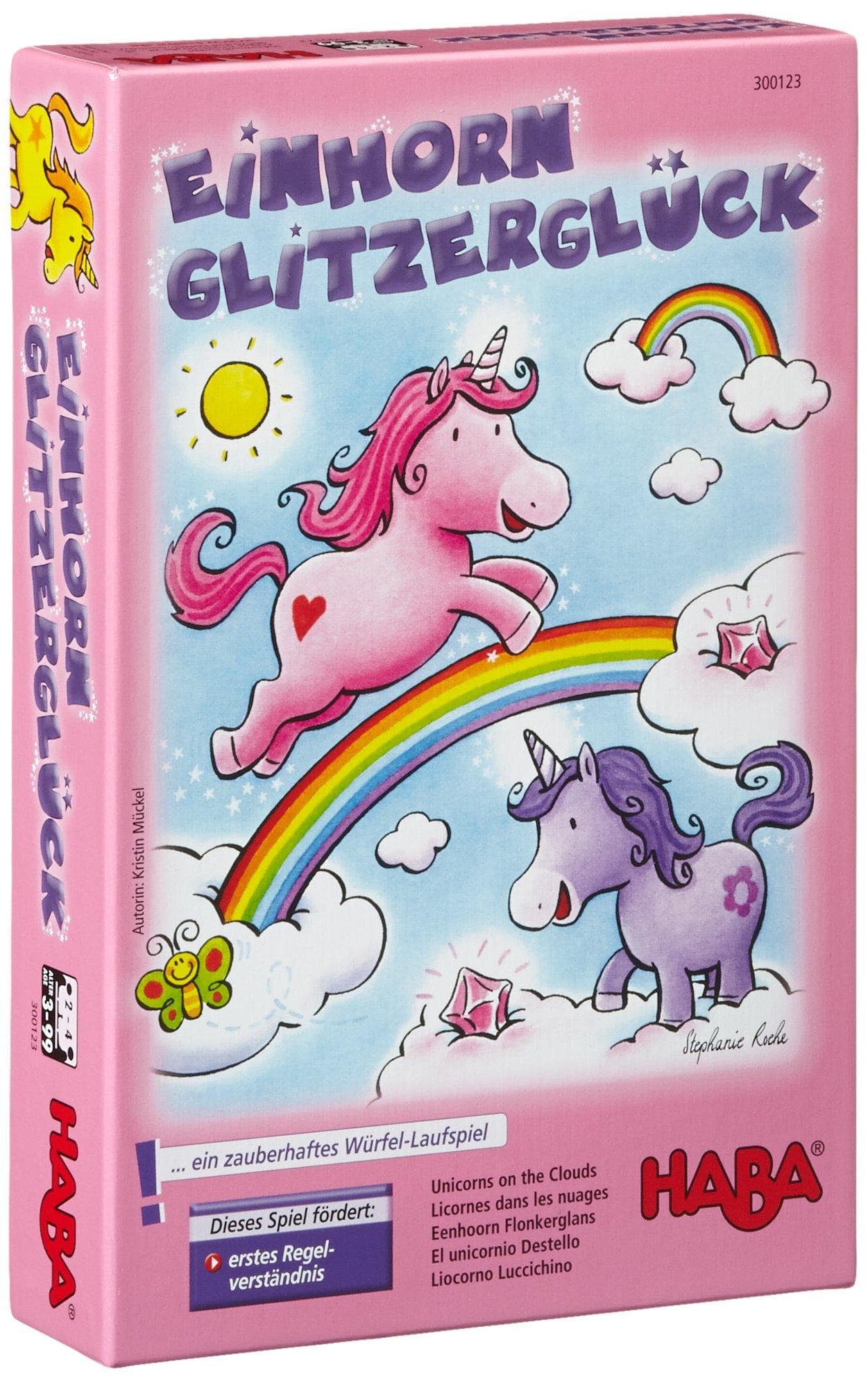Haba 300123 - Einhorn Glitzerglück Würfelspiel