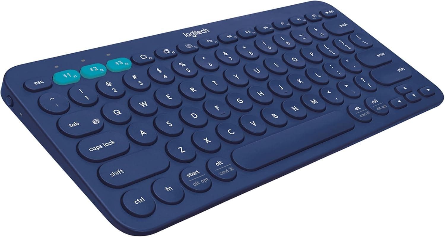 Logitech K380 [Bluetooth QWERTZ-Layout für Windows Mac Chrome + Android] blau